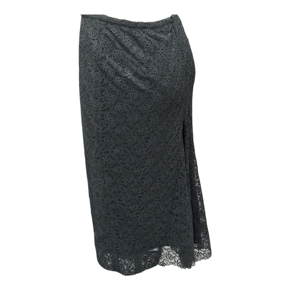 Aritzia Wolford black goth lace draped back pencil midi skirt - Picture 4 of 8